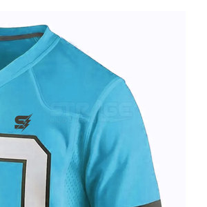 Nueva Llegada, Jersey de Fútbol Americano Personalizado con Logotipo, Transpirable, Talla Grande, Manga Corta, 100% Poliéster - Product Image 3