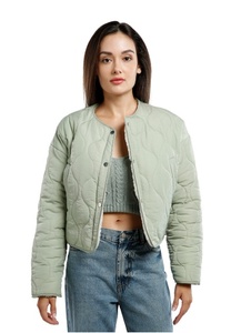 Wholesale Top Quality Custom Logo Nylon Winter <b>Quilted</b> Jacket Bubble Coat Women Softshell Puffer Jacket for Ladies - Product Image 2