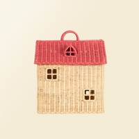 Maison de poupée en rotin fait à la main en osier jouet maison en rotin naturel maison de poupée pour enfants semblant jouer Style Boho pépinière et décor de chambre