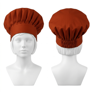 Chapeaux de chef personnalisés OEM en gros, chapeaux de chef blancs promotionnels, chapeaux de cuisine pour hôtels, casquettes et chapeaux de chef, couvre-cheveux brodés - Product Image 1