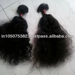 Temple indien cheveux tirés simples cheveux humains Remy non transformés - Product Image 2