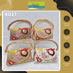 Customizable Vivid Women's Evening Lightweight Designer Wrist Strap Flap Closure Handbags up to 1L Capacity - Product Image 2