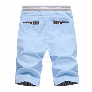 กางเกงขาสั้นผู้ชายสไตล์ไฮสตรีทกางเกงขาสั้นลายทึบชุดฝึกผ้าใบ - Product Image 2
