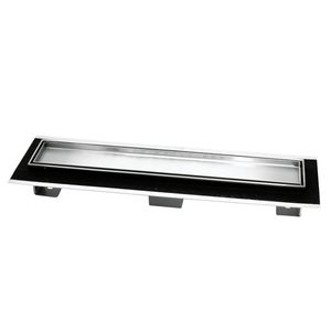 X canale Box doccia in acciaio inox satinato 885x115 xh63mm scarico a pavimento confezionato per l'installazione di piastrelle - Product Image 1