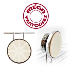 6 crochets à ventouses en plastique chromé MILADY - Product Image 2