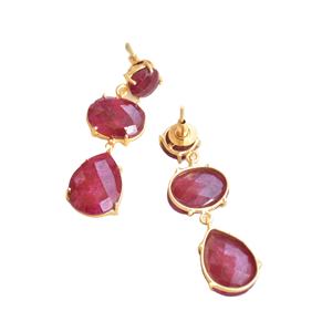 ต่างหูทองเหลืองขายส่ง ประดับอัญมณีแท้ งานทองเหลืองโบราณ สไตล์ทันสมัย พร้อมส่งจำนวนมาก - Product Image 5