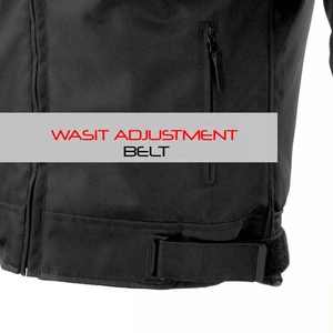 Blouson de moto noir pour homme avec protections, équipement de course textile personnalisable, grandes tailles disponibles - Product Image 6