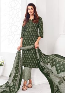 Haute sur demande pur coton avec feuille imprimé Kurta bas avec Dupatta pour filles vêtements de tous les jours costumes disponibles au prix de gros - Product Image 5