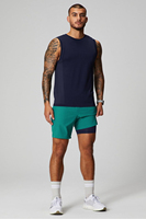 Shorts de sport 2-en-1 pour hommes, style urbain, avec compression intérieure confortable et taille élastique, écologiques