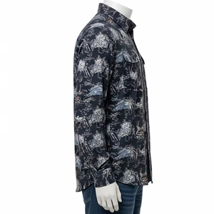 Quick Dry Lightweight Breathable Twill Digital Print <b>Men's</b> <b>Shirt</b> Soft Fabric Casual Wear for Business Travel Outdoor Plus Size - Product Image 4