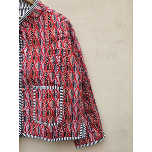 Veste en coton indien vintage faite à la main pour femmes, style bohème, matelassée, doublure en lin d'hiver, réversible, écologique, confortable - Product Image 3