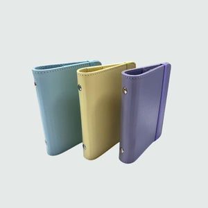 Pastel màu A6 PU da 5 Vòng chất kết dính máy tính xách tay cho tiết kiệm theo dõi tiền hàng ngày Ngân Sách chất kết dính - Product Image 4