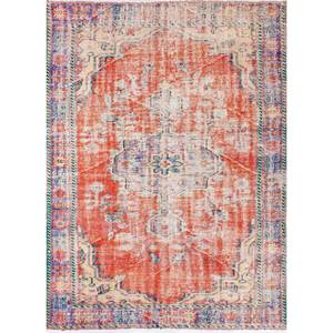 Alfombras de Lana Anudadas a Mano de Gran Tamaño, Diseño de Medallón Rojo y Naranja, para Sala de Estar o Pasillo - Pae-2663 - Product Image 1