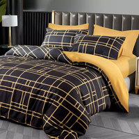 Parure de lit de luxe confortable pour adultes, 100 % coton, 100 fils, uni, 200 fils, qualité hôtelière, ensemble de literie de haute qualité, ensembles de couettes pour la maison