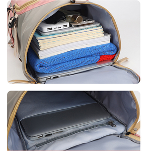 กระเป๋าผ้าแคนวาสสำหรับไปยิมฟิตเนสของผู้หญิงกระเป๋าโท้ทใส่รองเท้าสำหรับเดินทางวีคเอนเดอร์กระเป๋าเดินทางความจุขนาดใหญ่ - Product Image 6