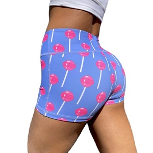 Shorts de sport compressifs personnalisés pour femmes, taille haute, effet push-up, respirants et à séchage rapide pour l'entraînement et le yoga - Product Image 1