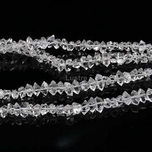 Cuentas de Cuarzo Herkimer Natural en Bruto de 6-9mm, Hilo de Cristal de 16 Pulgadas, Proveedor Mayorista para Fabricación de Joyas - Product Image 4