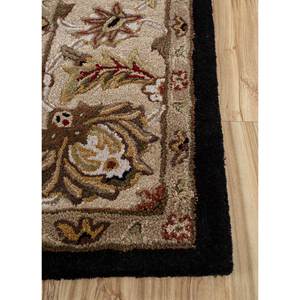 Kasbah ผ้าขนสัตว์ชนิดหนึ่งสีเทา & สีดำและพรมวิสคอสลายดอกไม้ถักแบบแบนพรมปอกระเจาสำหรับบ้านโถงทางเดินสี่เหลี่ยมผืนผ้าห้อง-Top-1516 - Product Image 4