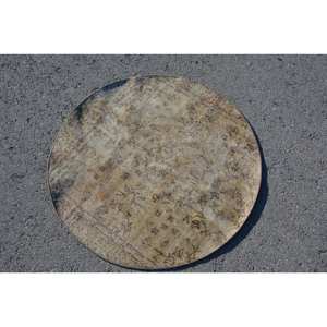 Alfombra turca vintage clásica marrón beige de 3,2x3,2 pies de lana de retazos de área grande con respaldo de látex para pasillo o dormitorio - Product Image 4