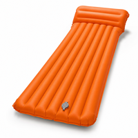 Matelas de camping gonflable en TPU avec oreiller intégré, cellules d'air, léger, imperméable, pour la randonnée et les voyages