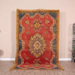 Auténticas Alfombras Marroquíes Hechas a Mano de Lana, Diseños Berber Tradicionales, Estilos Vintage Modernos para Decoración del Hogar - Product Image 1