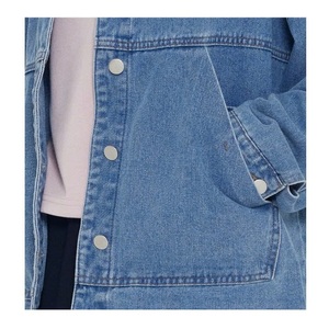 แจ็กเก็ตผ้ายีนส์มีกระดุมแบบลำลองของผู้หญิงสำหรับฤดูร้อนระบายอากาศลายสก็อตทรงหลวมซักเบาสำหรับฤดูใบไม้ร่วง - Product Image 3