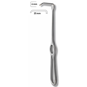 Retractor Langenbeck 25x6mm de Acero Inoxidable Premium, Instrumento Quirúrgico Manual para Retracción Precisa de Tejidos y Heridas, Reutilizable - Product Image 3