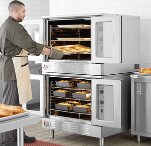 Obtenez-le maintenant ! Four à convection à gaz naturel double étage grande capacité Diner's-Perfomance FGC-20-DDNK avec pieds - 120 000 BTU - Product Image 4