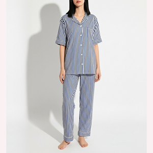 ชุดนอนผ้าฝ้ายสองชิ้นนุ่มสบายสำหรับผู้หญิงชุดนอนด้านหน้าน้ำหนักเบาระบายอากาศได้ดี - Product Image 6