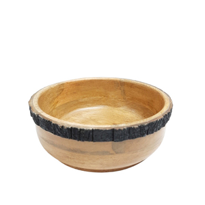 Vente chaude Cuisine Et Table Top Bol Rond En Bois Brun Antique Fini Pour La Décoration Saladier - Product Image 4