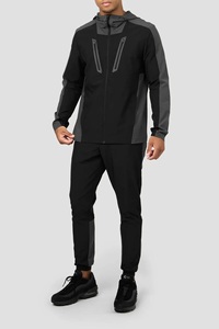2 pcs Full <b>Running</b> <b>jacket</b> And Trouser With Front Vertical Pocket <b>jacket</b> 100% Cotton Hooded Windbreaker Sports <b>Jacket</b> - Product Image 4
