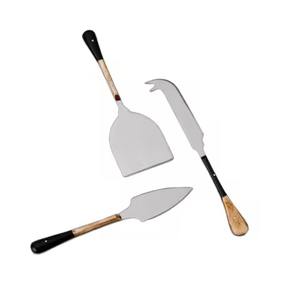 Juego de Cuchillos para Queso de Acero Inoxidable, Hoja Pulida Plateada, Diseño Bonito, Mango Cuadrado de Mármol Blanco, Juego de Utensilios para Queso - Product Image 2