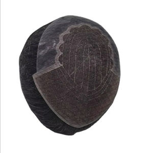 Perruque Q6 Yaki en cheveux humains pour hommes, toupet Remy vierge à trame simple, extension capillaire naturelle bouclée Bangladash, bonnet Remy - Product Image 1