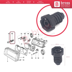 BHL558 1 Pieza Soporte de Faro Delantero con Clips de Ajuste y Tornillo de Fijación 63121387026 para 3 E36 6 E63 E64 Z3 - Product Image 5