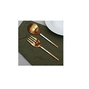 Ensemble de 2 serveurs à salade en acier moderne, service de salade en laiton de qualité supérieure avec taille personnalisée Offre Spéciale - Product Image 5