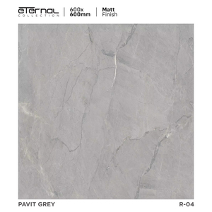 Rústico mate antideslizante cuerpo completo 600x600 baldosas de porcelana homogénea gris 10mm de espesor azulejos de pared táctiles precios - Product Image 1