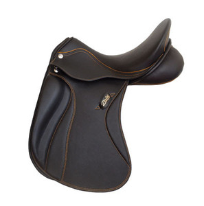 Silla de Montar Inglesa Clásica para Carreras de Barriles, Hecha a Mano, de Cuero Sintético Occidental, Ligera, para Senderismo Ecuestre, Cómoda para Montar - Product Image 1