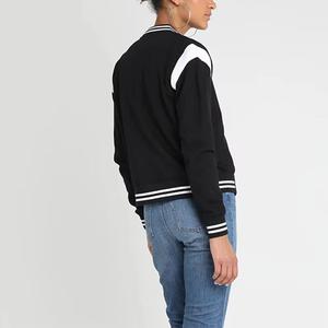 OEM Custom Solid Color <b>Long</b> Sleeve Baseball Varsity <b>Jacket</b> <b>for</b> Women Latest Arrival Wholesale Plain Blank Varsity - Product Image 4