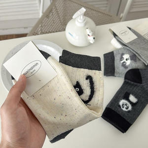 Outono nova moda bonito animais cão gato meias algodão completo desenhos animados mulheres meias - Product Image 4