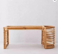 Table basse de rotin ottoman de stockage en osier tissé à la main avec porte-revues Table de design d'intérieur de maison fabriquée au Vietnam
