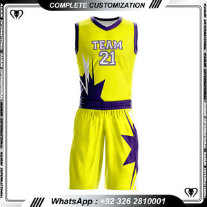 Uniformes de Baloncesto Personalizados de Buena Calidad, Precio Económico, Tela y Colores Personalizables, Unisex, con Inspección de Control de Calidad al 100% - Product Image 6