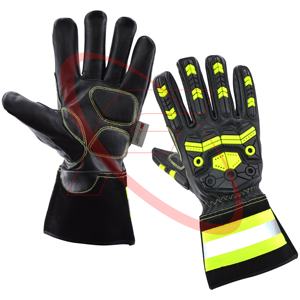 Gants en cuir de champ pétrolier de haute qualité 5 gants de conducteur de protection contre les chocs pour une utilisation en extérieur en gros au Pakistan - Product Image 1