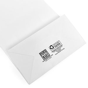 White Kraft <b>Paper</b> Shopping Bags with Twist Handle Brown <b>Biodegradable</b> Laminated for Clothing and Cakes Use - Product Image 3