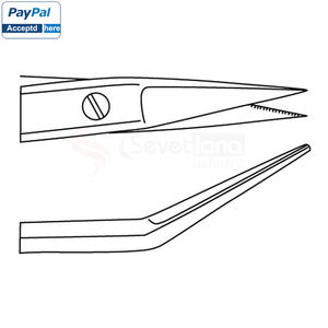 Tijeras de goma TC LOCKLIN de alta calidad, vástagos en ángulo, tijeras quirúrgicas dentadas curvas de 16,0 cm de SEVETLANA INDUSTRY - Product Image 3
