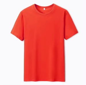Vente en gros T-shirt unisexe à logo imprimé personnalisé 100% coton et fibre de bambou en tricot blanc pour hommes - Product Image 4