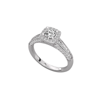 Cincin Pria Emas Kuning TR Potongan Asscher Potongan Princess Berlian Buatan Laboratorium Berkualitas Tinggi untuk Pertunangan Bersertifikat IGI Set Asscher Berlian Buatan Laboratorium