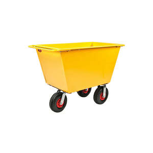 Km143175 Camion à ordures compacteur arrière jaune 300L, manuel, pour recyclage, 4x2, pour usage agricole et commercial - Product Image 1