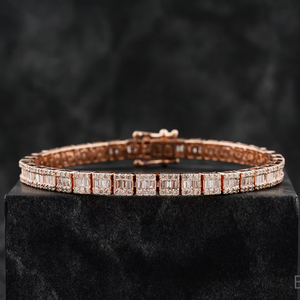 Pulsera de tenis cubana de lujo con diamantes cultivados en laboratorio, 10 mm, 7 pulgadas, plata chapada en oro amarillo de 14K, estilo Hip Hop Iced, unisex, joyería de boda - Product Image 1