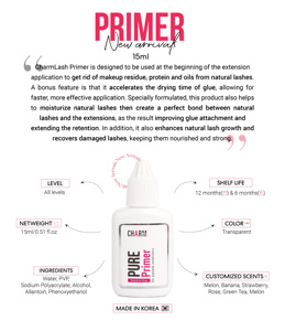 CharmLash ไพรเมอร์บำรุงขนตาสูตรเข้มข้น 15 มล. ขวดใหญ่ ไพรเมอร์เพิ่มความแข็งแรงให้ขนตา  ODM OEM กาวติดขนตาและน้ำยาช่วยยึดติดขนตา ราคาโรงงาน - Product Image 2