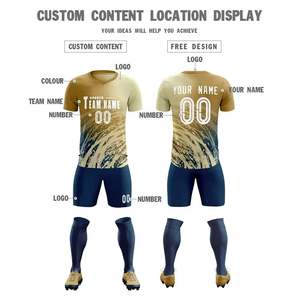 Conjunto de uniforme de camiseta de fútbol de secado rápido de alta calidad con logotipo personalizado, ropa deportiva de fútbol - Product Image 6